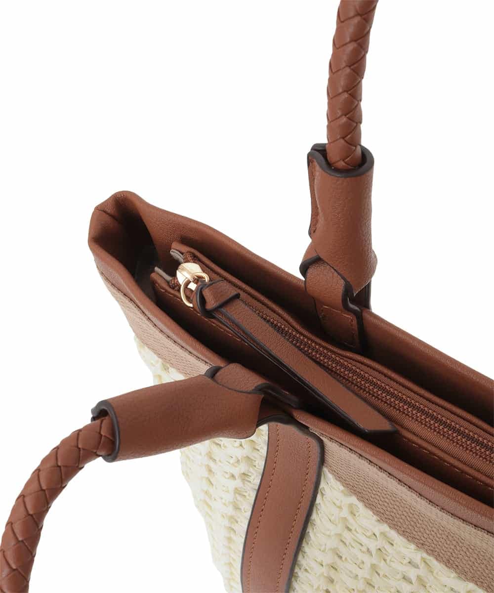 BJCJS74160 MK MICHEL KLEIN BAG(MK ミッシェルクラン バッグ) メッシュデザイントートバッグ アイボリー
