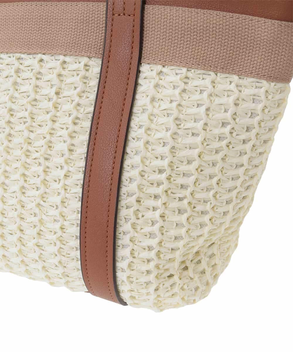 BJCJS74160 MK MICHEL KLEIN BAG(MK ミッシェルクラン バッグ) メッシュデザイントートバッグ アイボリー