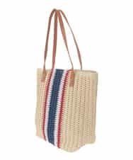 BJCJV73120 MK MICHEL KLEIN BAG(MK ミッシェルクラン バッグ) トリコロールカラーペーパーバッグ ベージュ