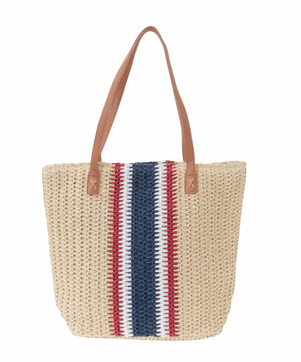 BJCJV73120 MK MICHEL KLEIN BAG(MK ミッシェルクラン バッグ) トリコロールカラーペーパーバッグ ベージュ