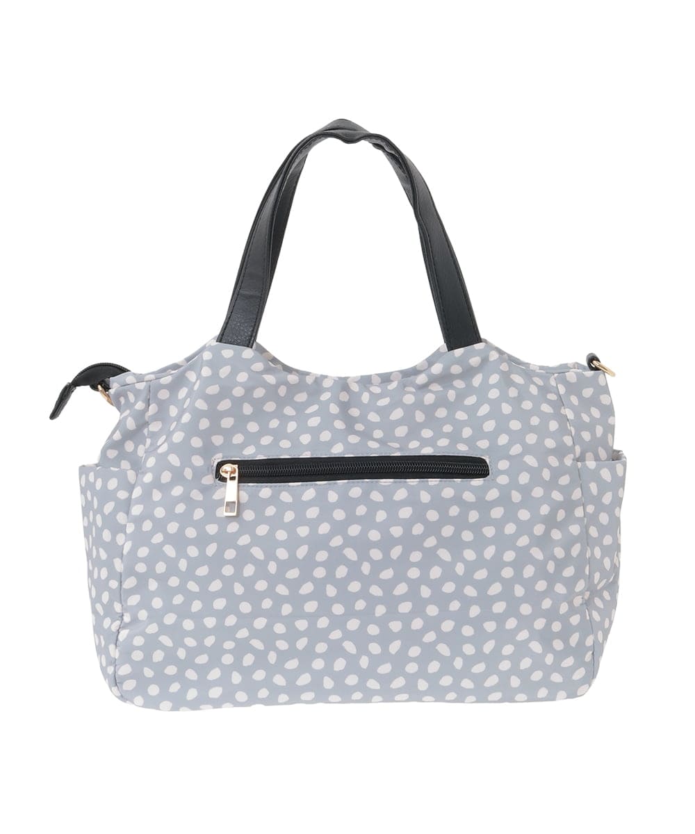 BJCJV74150 MK MICHEL KLEIN BAG(MK ミッシェルクラン バッグ) [2WAY/軽量/多機能ポケット]ニュアンス柄タックデザイントートバッグ ドット(ブラック)