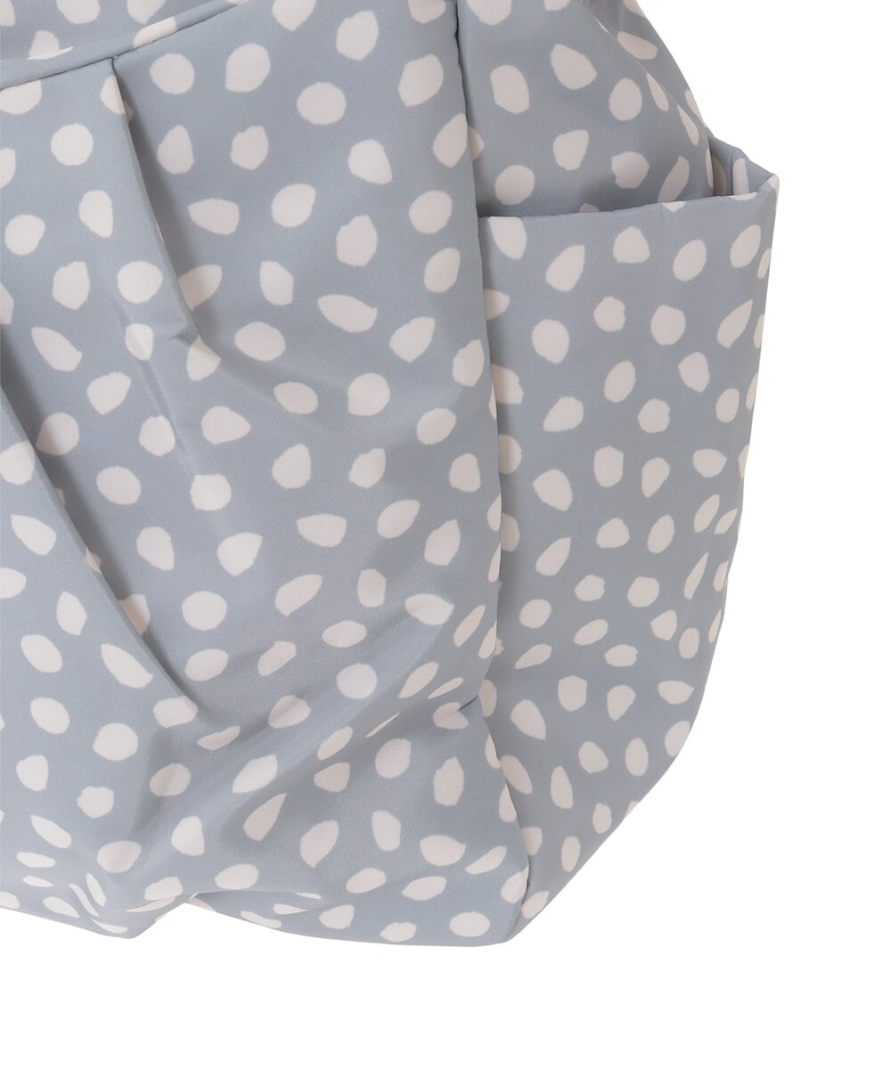 BJCJV74150 MK MICHEL KLEIN BAG(MK ミッシェルクラン バッグ) [2WAY/軽量/多機能ポケット]ニュアンス柄タックデザイントートバッグ ドット(ブラック)