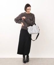 BJCJV74150 MK MICHEL KLEIN BAG(MK ミッシェルクラン バッグ) [2WAY/軽量/多機能ポケット]ニュアンス柄タックデザイントートバッグ ドット(ブラック)