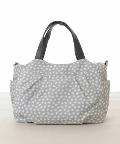 BJCJV74150 MK MICHEL KLEIN BAG [2WAY/軽量/多機能ポケット]ニュアンス柄タックデザイントートバッグ