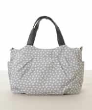 BJCJV74150 MK MICHEL KLEIN BAG(MK ミッシェルクラン バッグ) [2WAY/軽量/多機能ポケット]ニュアンス柄タックデザイントートバッグ グレー