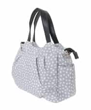BJCJV74150 MK MICHEL KLEIN BAG(MK ミッシェルクラン バッグ) [2WAY/軽量/多機能ポケット]ニュアンス柄タックデザイントートバッグ グレー