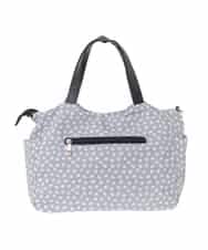BJCJV74150 MK MICHEL KLEIN BAG(MK ミッシェルクラン バッグ) [2WAY/軽量/多機能ポケット]ニュアンス柄タックデザイントートバッグ グレー