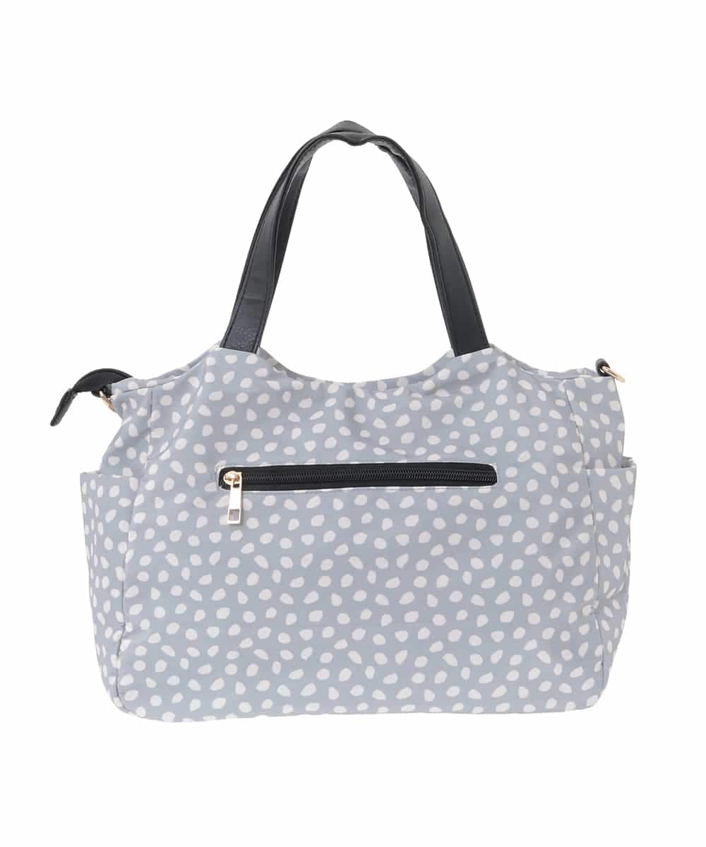 BJCJV74150 MK MICHEL KLEIN BAG(MK ミッシェルクラン バッグ) [2WAY/軽量/多機能ポケット]ニュアンス柄タックデザイントートバッグ グレー