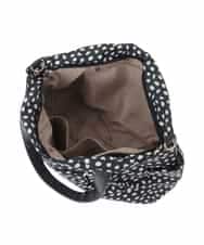 BJCJV74150 MK MICHEL KLEIN BAG(MK ミッシェルクラン バッグ) [2WAY/軽量/多機能ポケット]ニュアンス柄タックデザイントートバッグ ドット(ブラック)