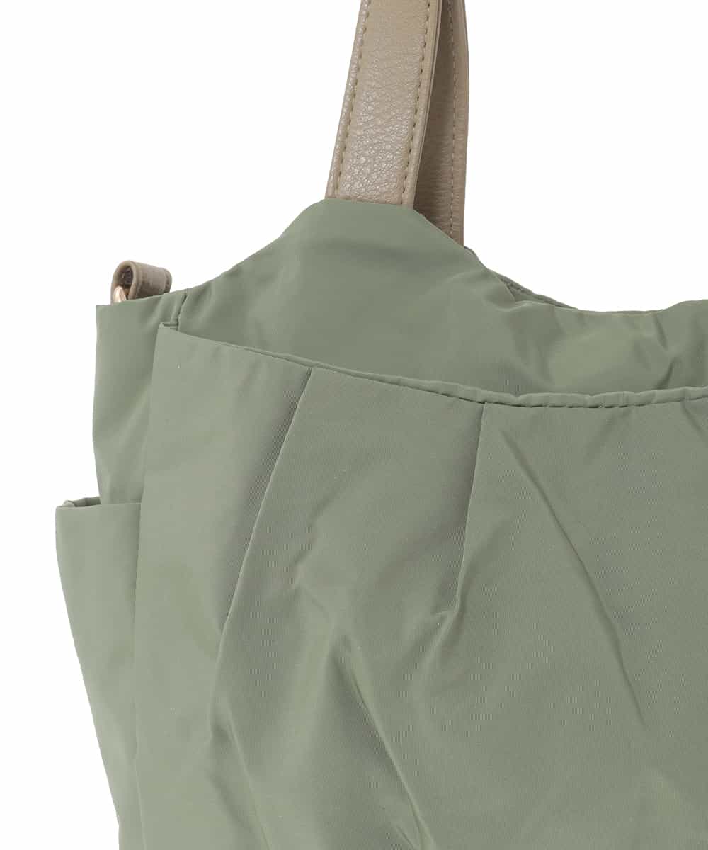 BJCJV74150 MK MICHEL KLEIN BAG(MK ミッシェルクラン バッグ) [2WAY/軽量/多機能ポケット]ニュアンス柄タックデザイントートバッグ ドット(ブラック)