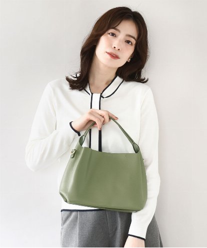 BJCJV75150 MK MICHEL KLEIN BAG [2WAY]合成皮革コンパクトハンドバッグ