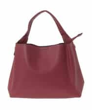 BJCJV75150 MK MICHEL KLEIN BAG(MK ミッシェルクラン バッグ) [2WAY]合成皮革コンパクトハンドバッグ レッド