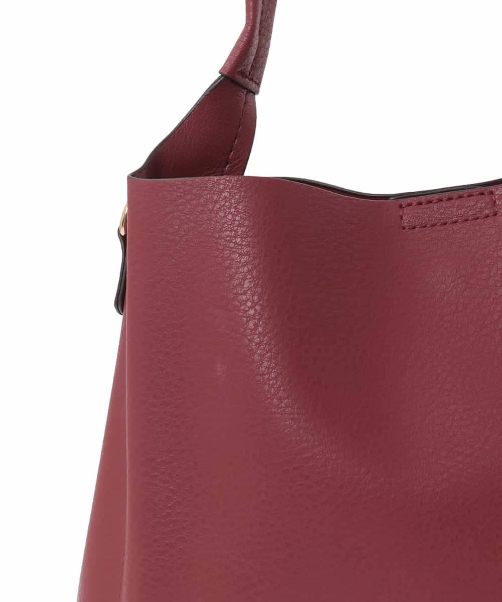 BJCJV75150 MK MICHEL KLEIN BAG(MK ミッシェルクラン バッグ) [2WAY]合成皮革コンパクトハンドバッグ レッド