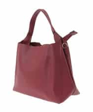 BJCJV75150 MK MICHEL KLEIN BAG(MK ミッシェルクラン バッグ) [2WAY]合成皮革コンパクトハンドバッグ レッド