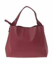 BJCJV75150 MK MICHEL KLEIN BAG(MK ミッシェルクラン バッグ) [2WAY]合成皮革コンパクトハンドバッグ レッド