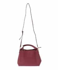 BJCJV75150 MK MICHEL KLEIN BAG(MK ミッシェルクラン バッグ) [2WAY]合成皮革コンパクトハンドバッグ レッド