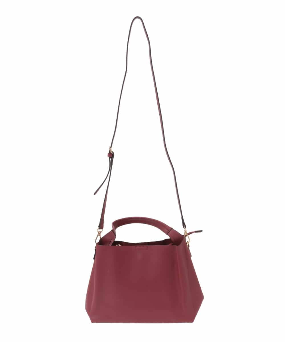 BJCJV75150 MK MICHEL KLEIN BAG(MK ミッシェルクラン バッグ) [2WAY]合成皮革コンパクトハンドバッグ レッド