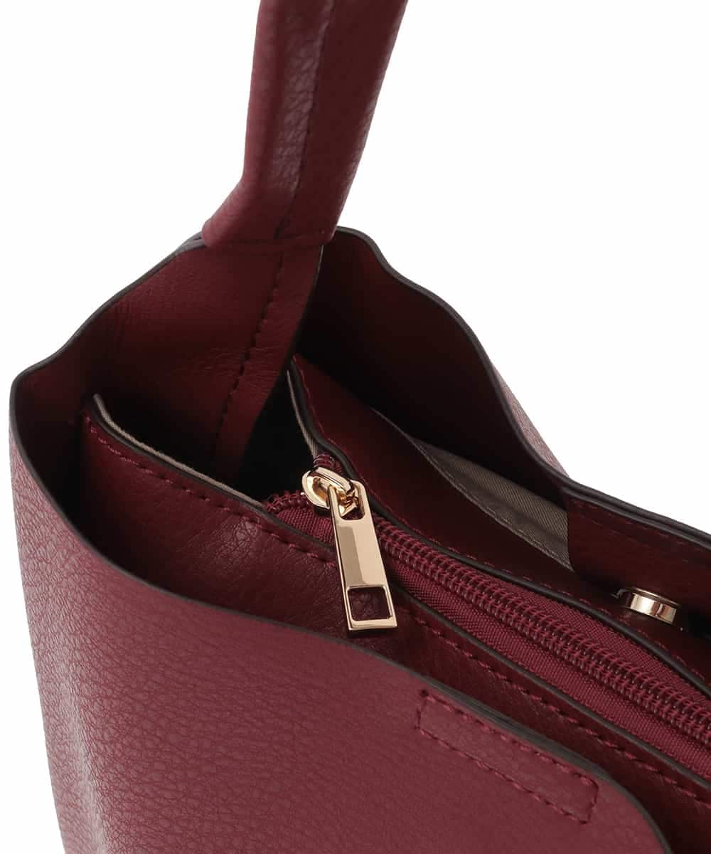 BJCJV75150 MK MICHEL KLEIN BAG(MK ミッシェルクラン バッグ) [2WAY]合成皮革コンパクトハンドバッグ レッド