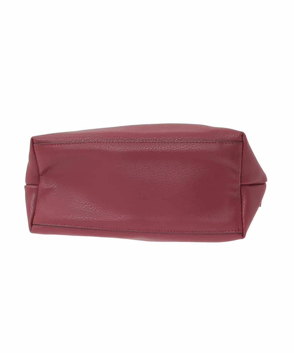 BJCJV75150 MK MICHEL KLEIN BAG(MK ミッシェルクラン バッグ) [2WAY]合成皮革コンパクトハンドバッグ レッド