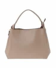 BJCJV75150 MK MICHEL KLEIN BAG(MK ミッシェルクラン バッグ) [2WAY]合成皮革コンパクトハンドバッグ ベージュ