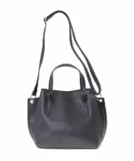 BJCJV81150 MK MICHEL KLEIN BAG(MK ミッシェルクラン バッグ) [2WAY]ノットハンドルデザイントートバッグ ブラック