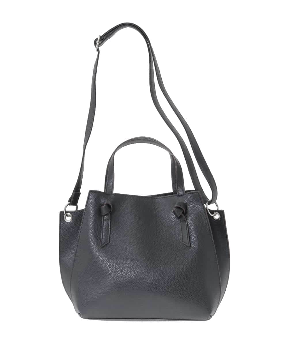 BJCJV81150 MK MICHEL KLEIN BAG(MK ミッシェルクラン バッグ) [2WAY]ノットハンドルデザイントートバッグ ブラック