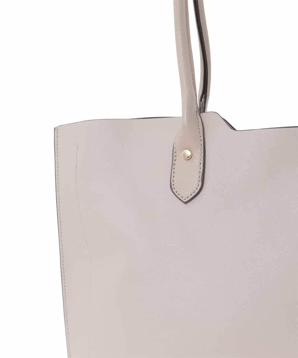 BJCJV82150 MK MICHEL KLEIN BAG(MK ミッシェルクラン バッグ) [A4収納可]ミニマルスクエアトートバッグ グレー