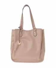 BJCJV83160 MK MICHEL KLEIN BAG(MK ミッシェルクラン バッグ) [A4収納可]合成皮革スクエアトートバッグ ベージュ