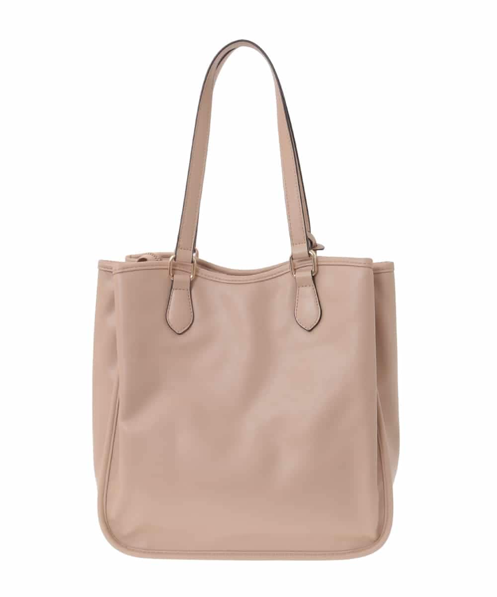 BJCJV83160 MK MICHEL KLEIN BAG(MK ミッシェルクラン バッグ) [A4収納可]合成皮革スクエアトートバッグ ベージュ
