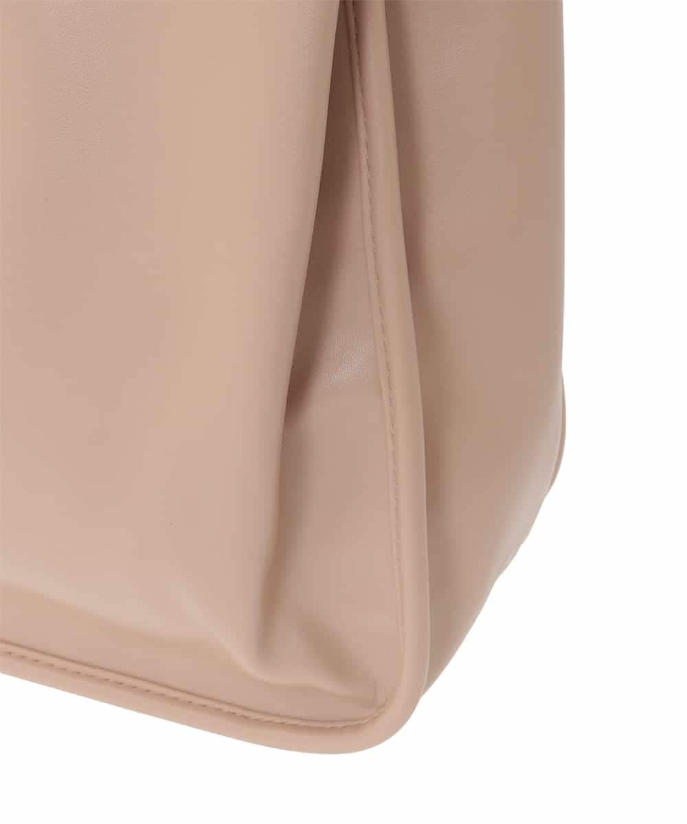 BJCJV83160 MK MICHEL KLEIN BAG(MK ミッシェルクラン バッグ) [A4収納可]合成皮革スクエアトートバッグ ベージュ