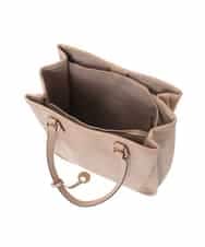 BJCJV83160 MK MICHEL KLEIN BAG(MK ミッシェルクラン バッグ) [A4収納可]合成皮革スクエアトートバッグ ベージュ