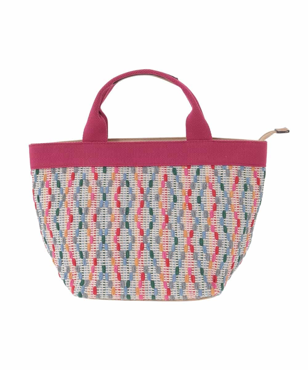 BJCJV84110 MK MICHEL KLEIN BAG(MK ミッシェルクラン バッグ) マルチカラー刺繍デザイントートバッグ ピンク