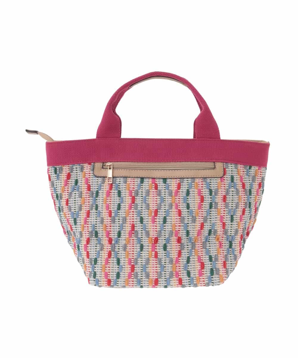BJCJV84110 MK MICHEL KLEIN BAG(MK ミッシェルクラン バッグ) マルチカラー刺繍デザイントートバッグ ピンク