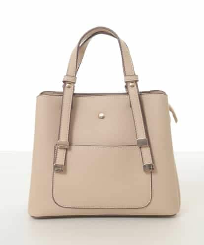 BJCJV85190 MK MICHEL KLEIN BAG [2WAY]ダブルストラップスクエアトートバッグ