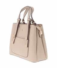 BJCJV85190 MK MICHEL KLEIN BAG(MK ミッシェルクラン バッグ) [2WAY]ダブルストラップスクエアトートバッグ ベージュ
