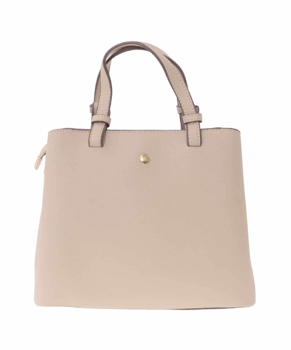 BJCJV85190 MK MICHEL KLEIN BAG(MK ミッシェルクラン バッグ) [2WAY]ダブルストラップスクエアトートバッグ ベージュ