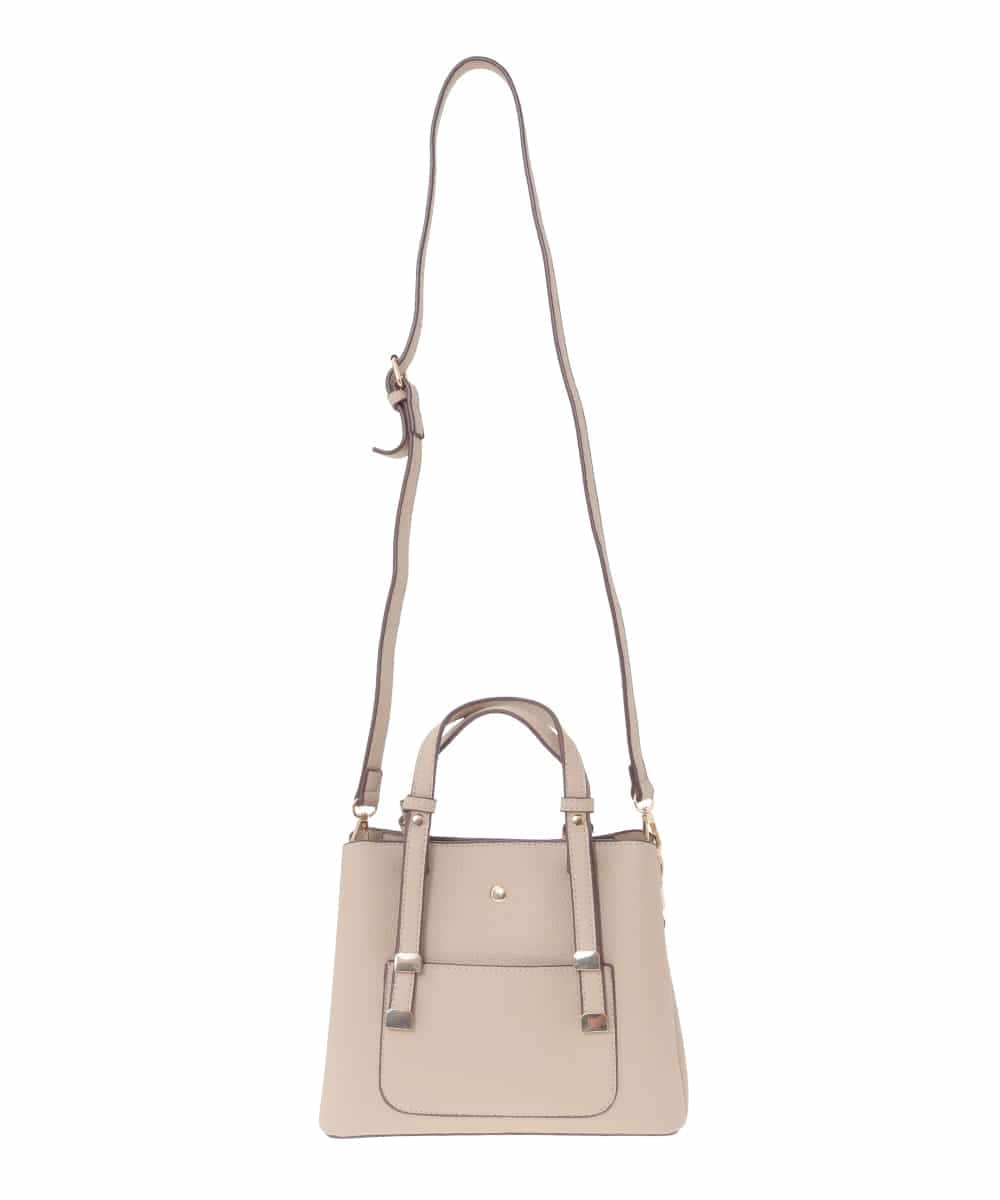 BJCJV85190 MK MICHEL KLEIN BAG(MK ミッシェルクラン バッグ) [2WAY]ダブルストラップスクエアトートバッグ ベージュ