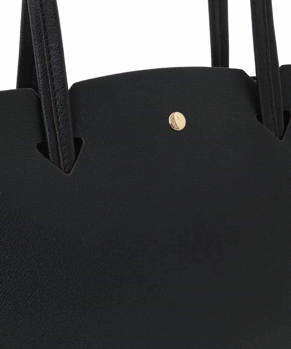BJCJV87190 MK MICHEL KLEIN BAG(MK ミッシェルクラン バッグ) [A4収納可]チャーム付きデザイントートバッグ ブラック