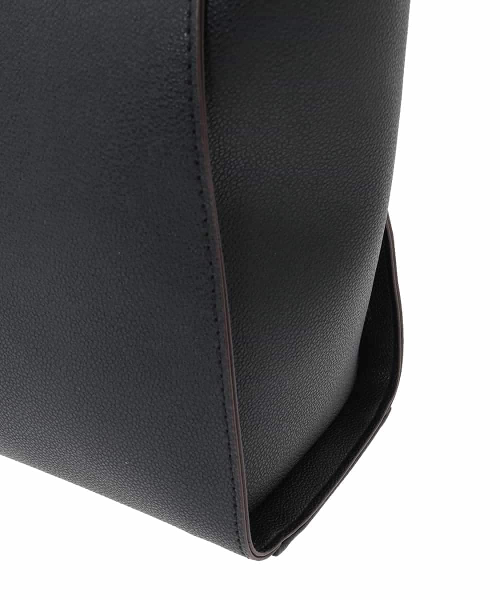 BJCJV87190 MK MICHEL KLEIN BAG(MK ミッシェルクラン バッグ) [A4収納可]チャーム付きデザイントートバッグ ブラック