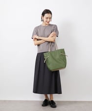 BJCJV90150 MK MICHEL KLEIN BAG(MK ミッシェルクラン バッグ) [A4サイズ対応]ドロストアレンジスクエアトートバッグ カーキ