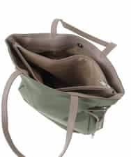 BJCJV90150 MK MICHEL KLEIN BAG(MK ミッシェルクラン バッグ) [A4サイズ対応]ドロストアレンジスクエアトートバッグ カーキ