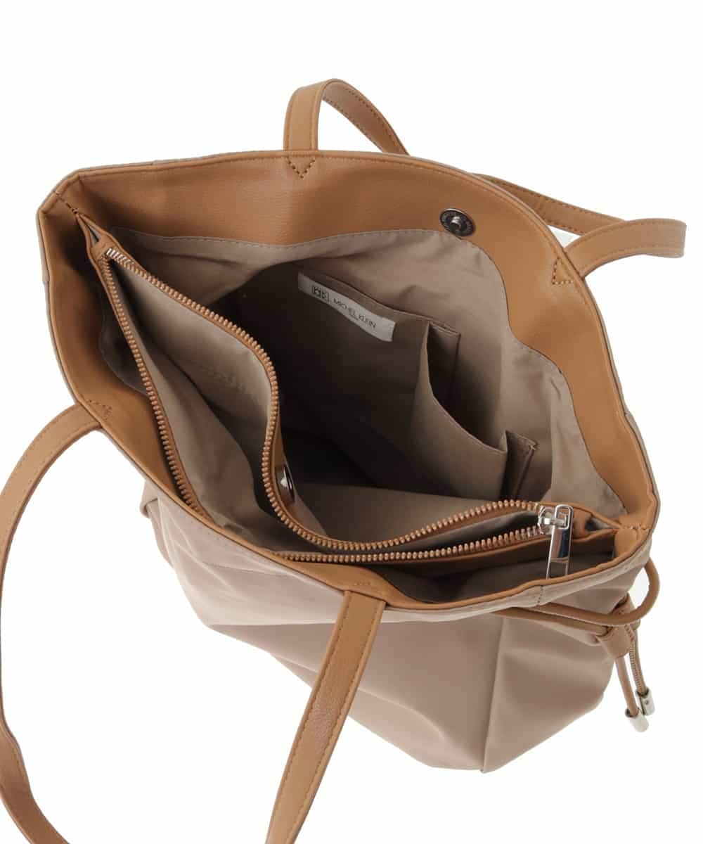 BJCJV90150 MK MICHEL KLEIN BAG(MK ミッシェルクラン バッグ) [A4サイズ対応]ドロストアレンジスクエアトートバッグ カーキ