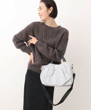 BJCJV91150 MK MICHEL KLEIN BAG(MK ミッシェルクラン バッグ) [2WAY/500mlペットボトルより軽い]タックギャザーコンパクトトートバッグ ピンク