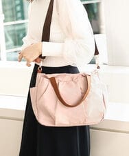 BJCJV91150 MK MICHEL KLEIN BAG(MK ミッシェルクラン バッグ) [2WAY/500mlペットボトルより軽い]タックギャザーコンパクトトートバッグ ピンク