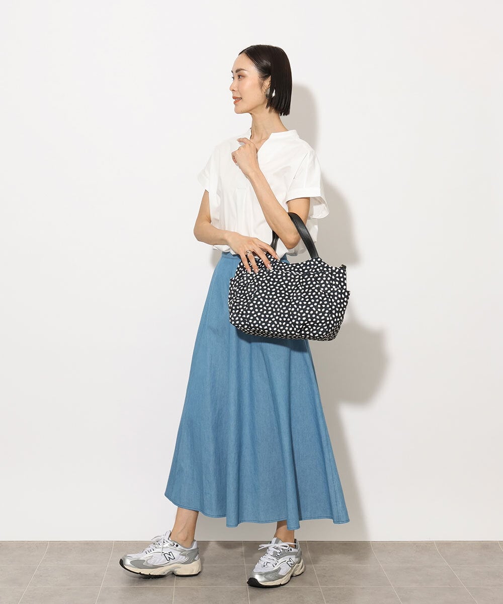 BJCJV91150 MK MICHEL KLEIN BAG(MK ミッシェルクラン バッグ) [2WAY/500mlペットボトルより軽い]タックギャザーコンパクトトートバッグ ピンク