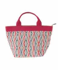 BJCJV92110 MK MICHEL KLEIN BAG(MK ミッシェルクラン バッグ) [バスタオルよりも軽い]コットン刺繍デザイントートバッグ ピンク