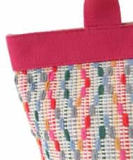 BJCJV92110 MK MICHEL KLEIN BAG(MK ミッシェルクラン バッグ) [バスタオルよりも軽い]コットン刺繍デザイントートバッグ ピンク