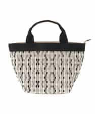BJCJV92110 MK MICHEL KLEIN BAG(MK ミッシェルクラン バッグ) [バスタオルよりも軽い]コットン刺繍デザイントートバッグ ブラック