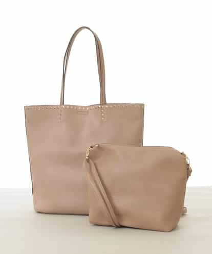BJCLS91150 MK MICHEL KLEIN BAG [2WAYポーチ付き]スタッズポイントデザインバッグ