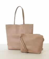 BJCLS91150 MK MICHEL KLEIN BAG(MK ミッシェルクラン バッグ) [2WAYポーチ付き]スタッズポイントデザインバッグ ベージュ